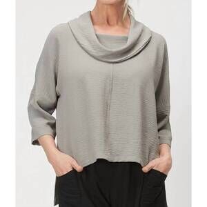 NEW SYDNEY PROJECT flow cowl neck tunic in grey